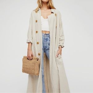 Free People Sweet Melody Trench Coat size L